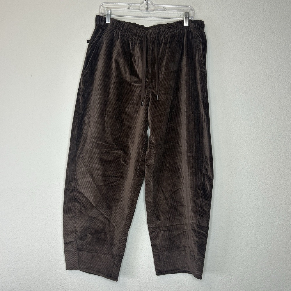 Lululemon Corduroy Relaxed Pull On Espresso Brown Pants 27" Women's Size L $128